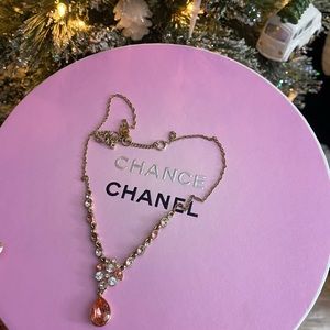 NWOT Givenchy Gold Necklace with stones